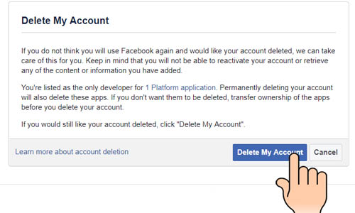 Delete facebook account permanently