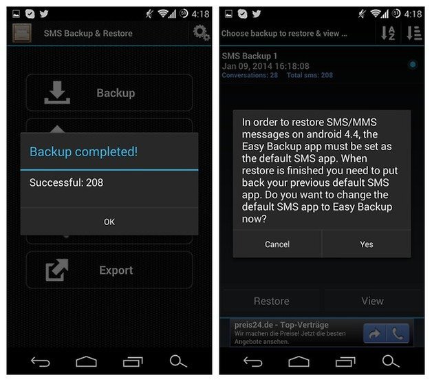 TechinDroid SMS Backup 3