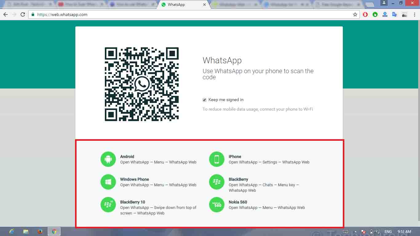 How to use WhatsApp Web Messenger