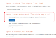 remove office 365 tool