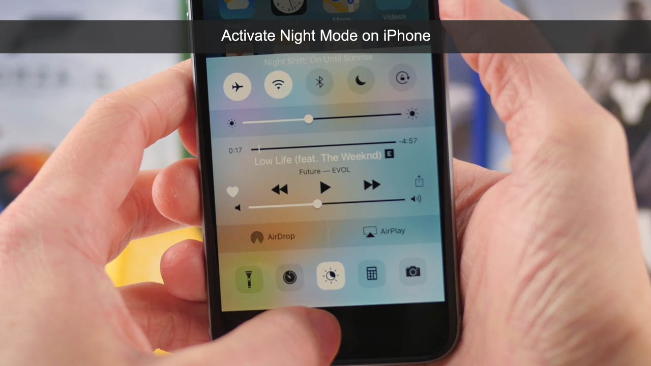 how to turn night mode on ipad