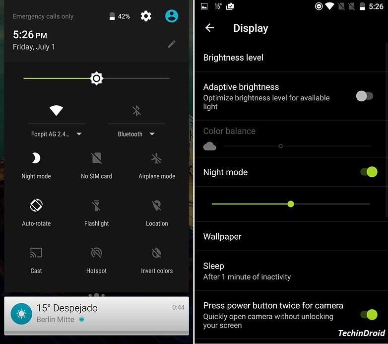 android night mode on marshmallow