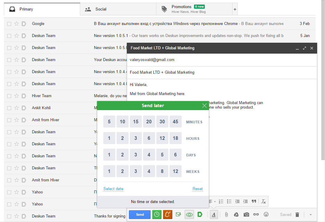 how to set gmail account in outlook 2013