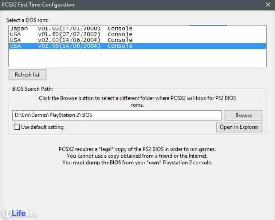 bios rom for ps2 emulator