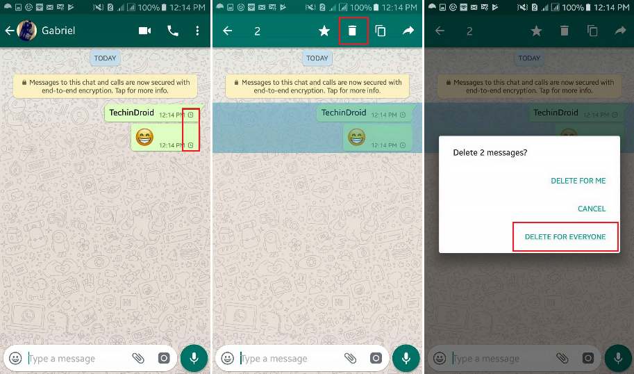 undo send messages in whatsapp