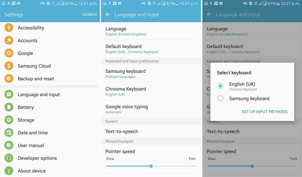 how to change android keyboard 