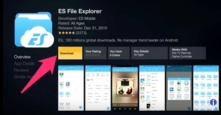 Downloading ES File Explorer