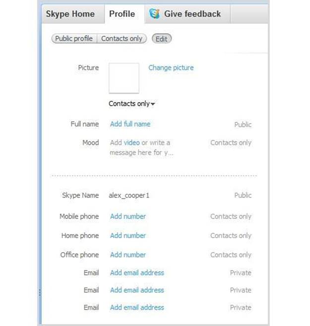 skype account setup