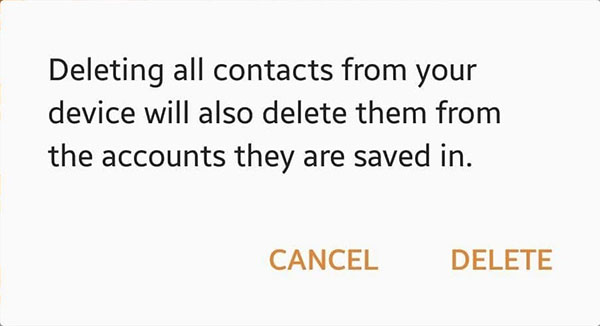 Delete All Contacts Android
