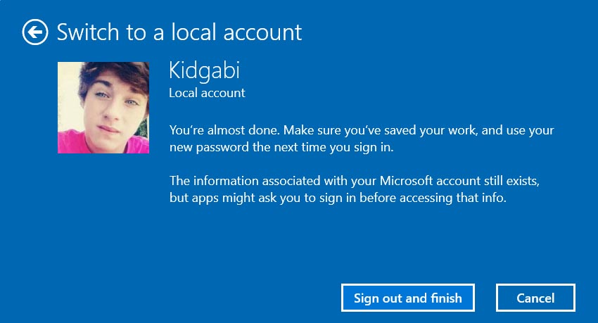 remove sign in password windows 10