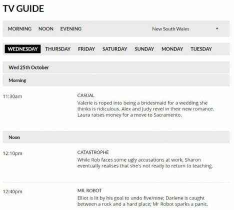 Foxtel TV Guide for Today Online | Showcase | Movie premiere