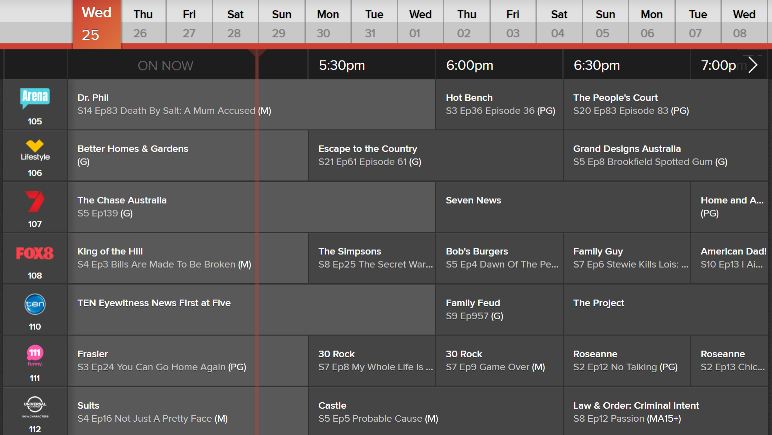 Foxtel tv Guide Online