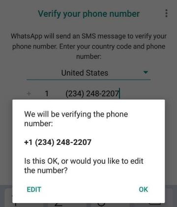 free number for whatsapp verification 2020