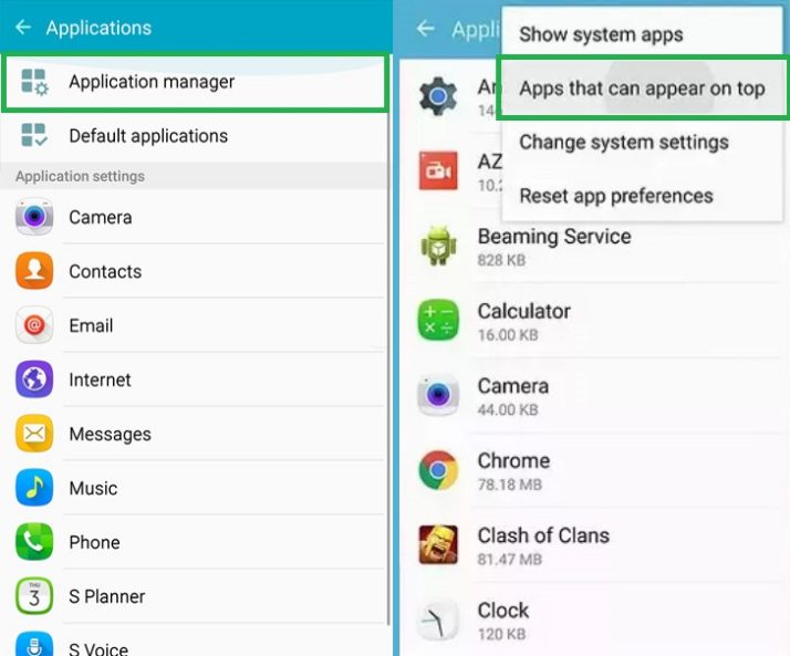 disable Screen Overlay Detected Samsung Note 4