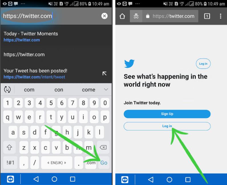 Twitter Desktop Site on Android