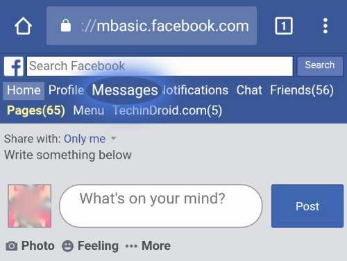 Share messages by Facebook. Mbasic facebook