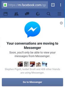 Mobile chat without messenger facebook Chat ScreenShot