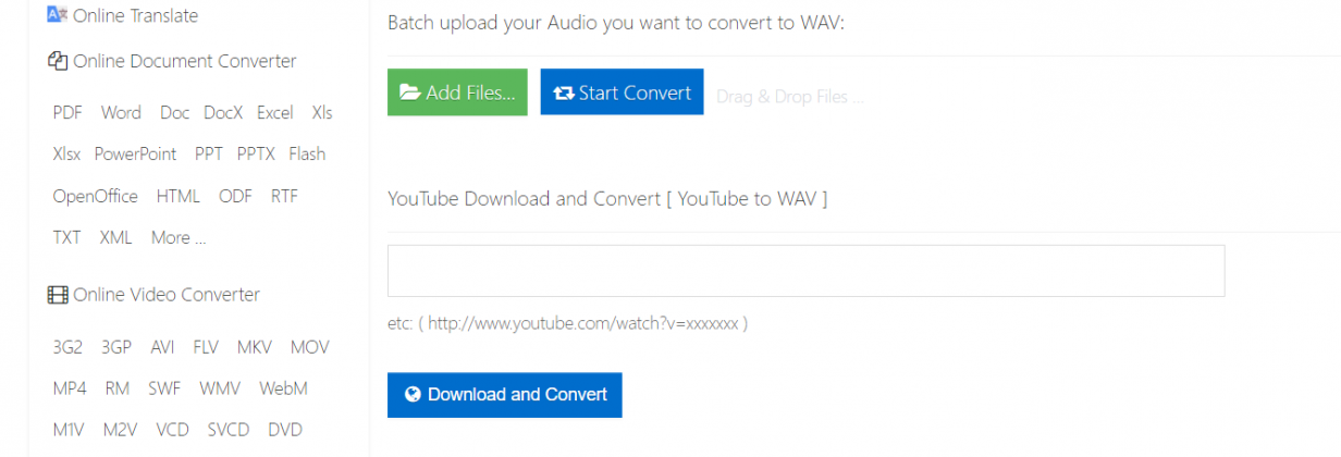 youtube video to audio converter wav