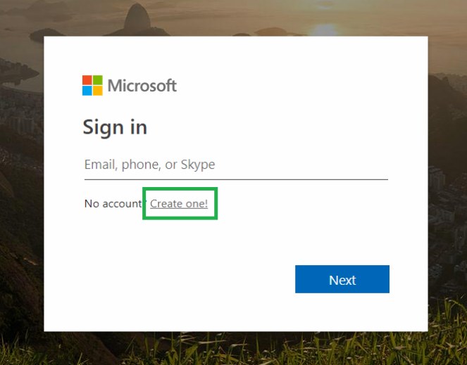 hotmail sign up