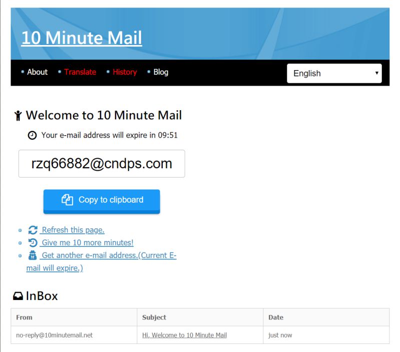 10 minute mail with password gmail free