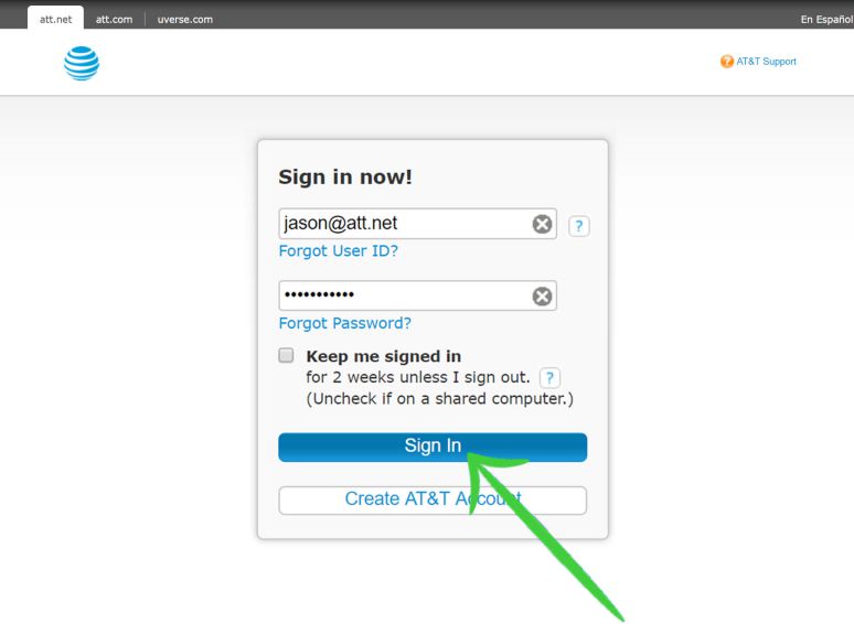 at&t email address format