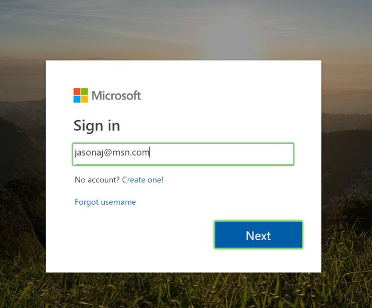 msn hotmail log in