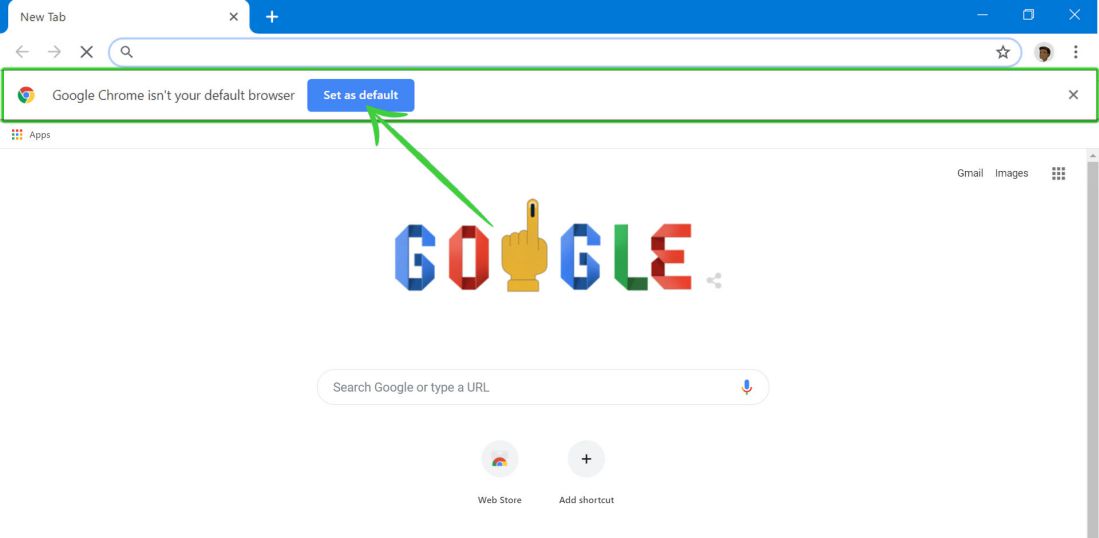 How to make Chrome Default browser on Windows 10 - TechinDroid.com