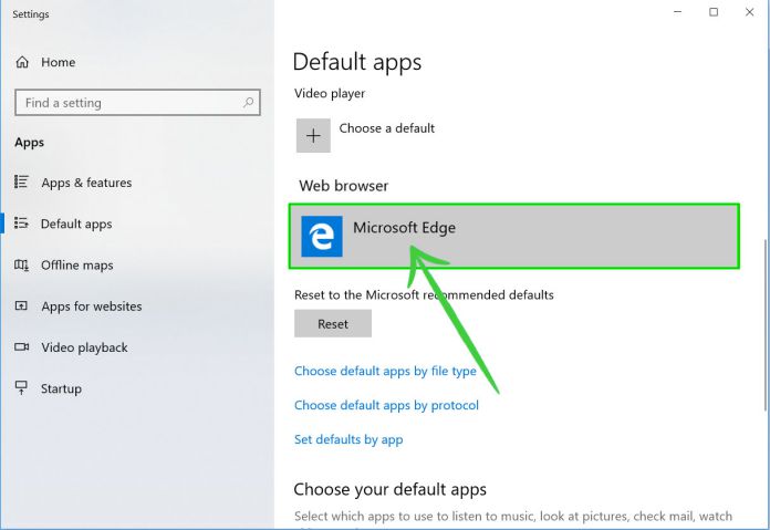 make Google Chrome Default browser on Windows 10