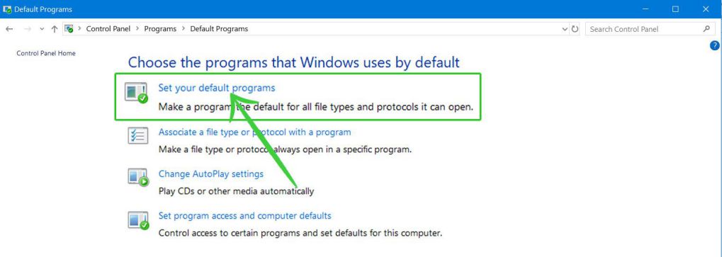 set chrome as default browser windows 10