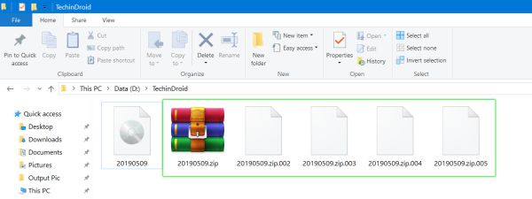 Split Big File into Smaller files