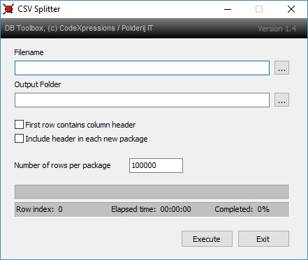 CSV file splitter
