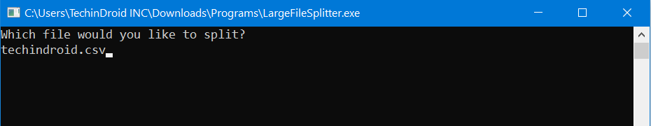Split a Large CSV File into Multiple Files