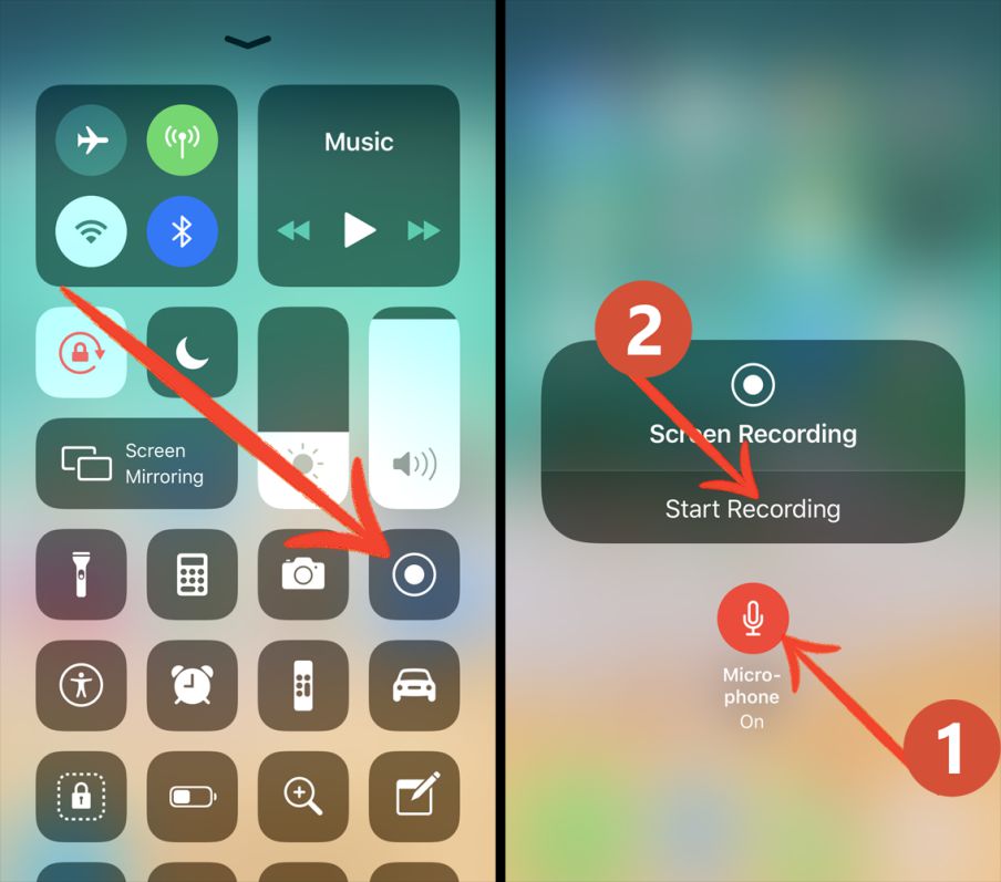 how to put screen record on iphone