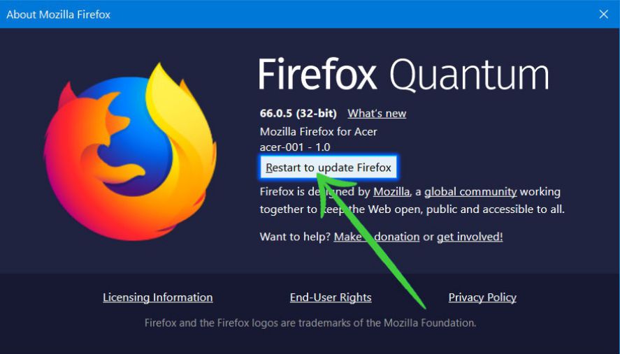 Mozilla Firefox Update